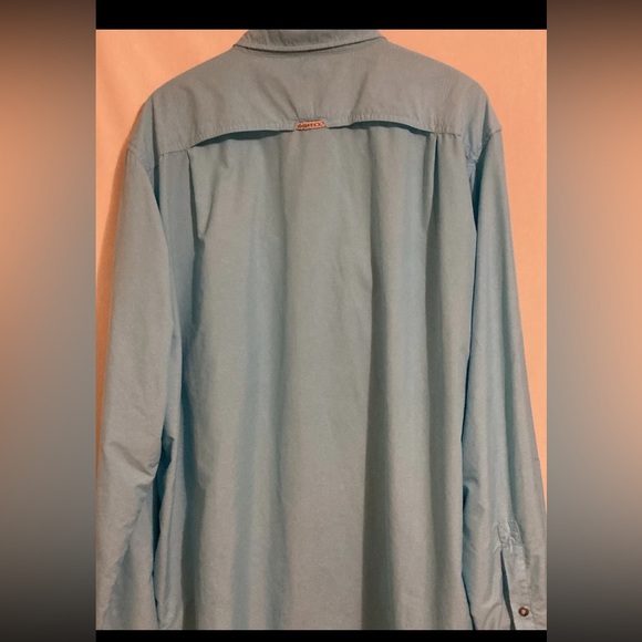 ExOfficio Men's Blue Outdoor Hiking Fishing Long Sleeve Snap Up Shirt Size 2XL - Picture 7 of 10